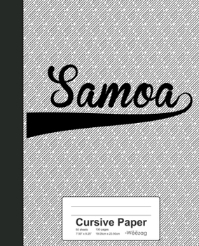 Paperback Cursive Paper: SAMOA Notebook Book