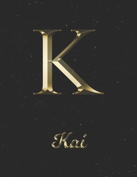 Paperback Kai: 1 Year Daily Planner (12 Months) - Yellow Gold Effect Letter K Initial First Name - 2020 - 2021 - 365 Pages for Planni Book