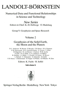 Hardcover Geophysics of the Solid Earth, the Moon and the Planets Book