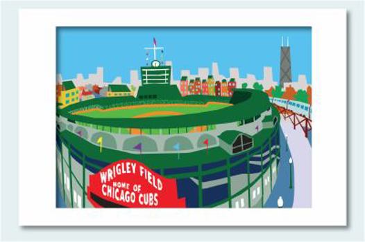 Wrigley Field Matted Print, 16 x 20 (Alphabet Cities)