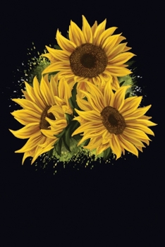 Watercolor Sunflower Positivity Journal: Blank Lined Notebook, Floral Diary, 120 Pages, 6x9 Inches