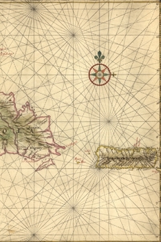 17th Century Map of Hispaniola and Puerto Rico - a Poetose Notebook / Journal / Diary (50 Pages/25 Sheets)