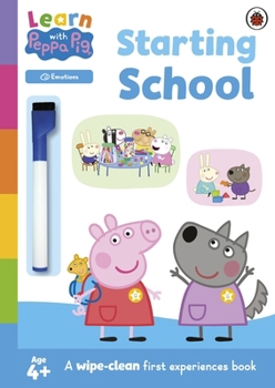 Paperback Ladybird Learn with Peppa Starting School wipe-clean activity book. Book