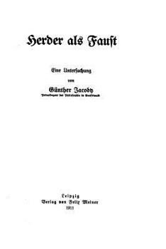 Paperback Herder als Faust [German] Book