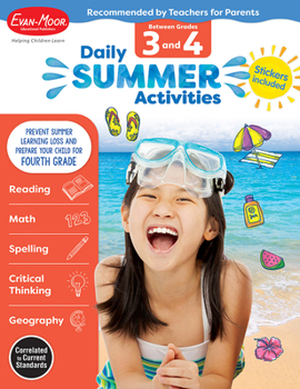 Paperback Daily Summer Activities: Between 3rd Grade and 4th Grade, Grade 3 - 4 Workbook: Moving from 3rd Grade to 4th Grade, Grades 3-4 Book