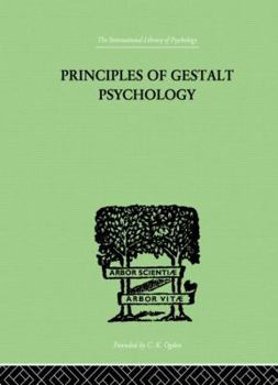 Paperback Principles Of Gestalt Psychology Book