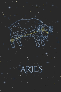 Paperback Zodiac Notebook - Aries: Horoscope Journal - 120 Pages, blanc lined, 6" x 9" - Astrology Notepad, Diary, Notes Book