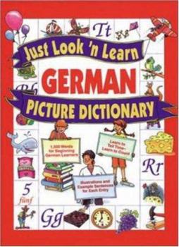 Hardcover Just Look 'n Learn German Picture Dictionary Book