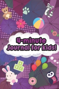 4-minute daily gratitude and activity journal for girls! Mood tracker, writing and drawing task!