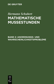 Hardcover Anordnungs- Und Wahrscheinlichkeitsprobleme [German] Book