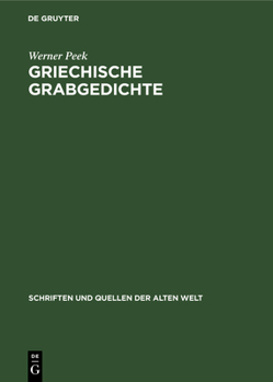 Hardcover Griechische Grabgedichte [German] Book