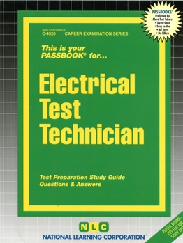 Spiral-bound Electrical Test Technician: Passbooks Study Guide Book