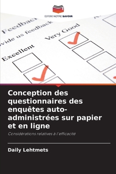 Paperback Conception des questionnaires des enquêtes auto-administrées sur papier et en ligne [French] Book