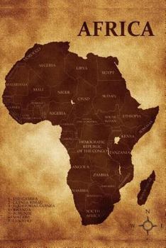 Paperback Map of Africa Journal: 150 Page Lined Notebook/Diary Book