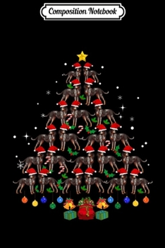 Paperback Composition Notebook: Funny Bluetick Coonhound Christmas Tree Journal/Notebook Blank Lined Ruled 6x9 100 Pages Book