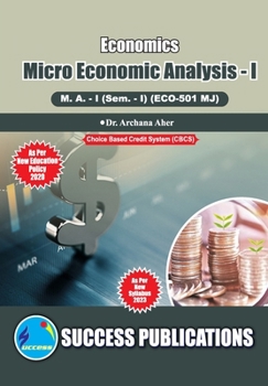 Paperback Micro Economic Analysis I, First Year, M.A, Sem-I-English Book