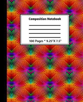 Paperback Composition Notebook: Red Abastract Demone Book