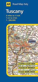 Map AA Road Map Italy: Tuscany Book