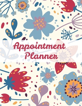 Paperback Appointment Book Flower Cover: Undated 52 hourly schedule calendar note book