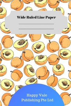Paperback Cute Peach Theme Wide Ruled Line Paper Book