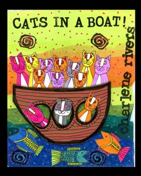 Paperback Cats in a Boat: A Family of Cats in a Cardboard Boat Book