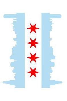 Paperback Chicago Flag Skyline 6x9 Journal Book