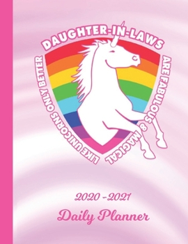 Daily Planner: Daughter In Law White 1 Year Organizer (12 Months) | 2020 - 2021 Planning | Appointment Calendar Schedule | 365 Pages for Planning | ... | Plan Each Day, Set Goals & Get Stuff Done
