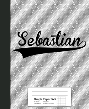 Paperback Graph Paper 5x5: SEBASTIAN Notebook Book