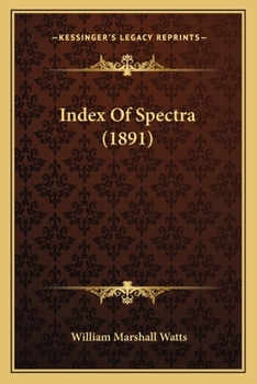 Paperback Index Of Spectra (1891) Book