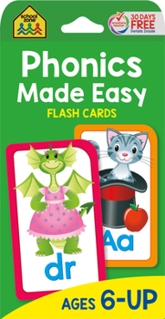 Cards School Zone Phonics Made Easy Flash Cards: 56 Cards, Kindergarten, 1st Grade, 2nd Grade, Early Reading, Short Vowels, Long Vowels, Letter Combinations, Word-Picture Recognition, Ages 6+ Book