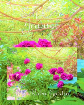 Paperback Self Care Journal: Impressionistic Purple Peonies with Green Hostas Book