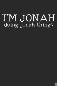 Paperback Gift Notebook: Jonah 6x9 Dot Grid 120 Pages Book