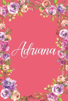 Paperback Adriana: Personalized Name Lined Writing Journal Notebook For Girls and Women Book