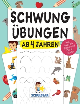 Paperback Schwungübungen ab 4 Jahren: Erste Schwünge, um Schreiben, Lesen & Zeichnen zu lernen. Großer A4 Vorschulblock ab Kindergarten & Vorschule für Konz [German] Book