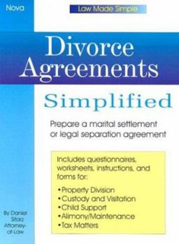 Paperback Divorce Agreements Simplied Book