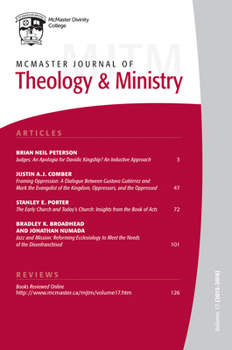 Paperback McMaster Journal of Theology and Ministry: Volume 17, 2015-2016 Book