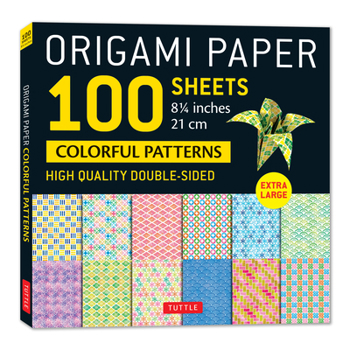 Loose Leaf Origami Paper 100 Sheets Colorful Patterns 8 1/4 (21 CM): Extra Large Double-Sided Origami Sheets Printed with 12 Different Color Combinations (Instru Book