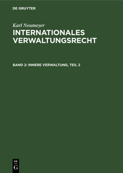 Hardcover Innere Verwaltung, Teil 2 [German] Book