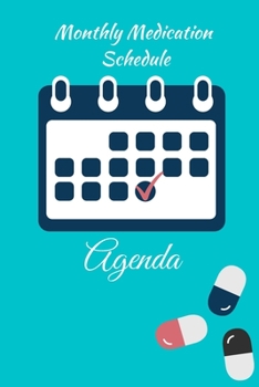 Paperback Monthly Medication Schedule Book