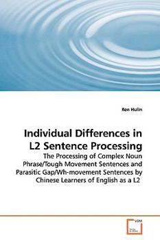 Paperback Individual Differences in L2 Sentence Processing Book