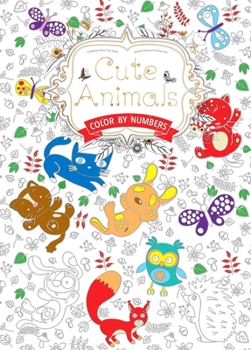 Paperback Cute Animals Us: Color by Numbers Book