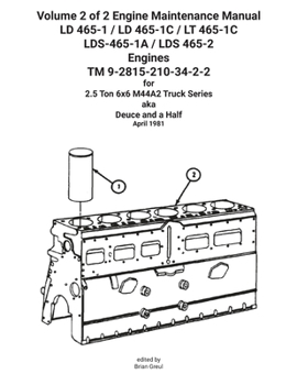 Paperback Volume 2 of 2 Engine Maintenance Manual LD 465-1 / LD 465-1C / LT 465-1C LDS-465-1A / LDS 465-2 Engines TM 9-2815-210-34-2-2 Book