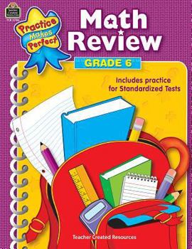 Paperback Math Review Grade 6 Book