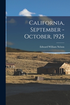 Paperback California, September - October, 1925 Book