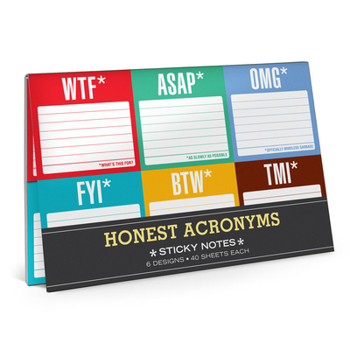 Misc. Honest Acronyms Sticky Notes Set / Packet Book