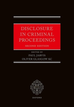Hardcover Disclosure in Criminal Proceedings Book