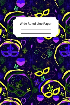 Paperback Mardi Gras Art Theme Notebook Book