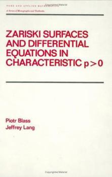 Hardcover Zariski Surfaces and Differential Equations in Characteristic P Book