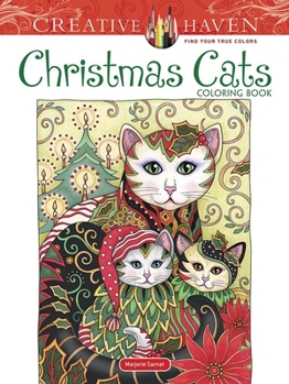 Paperback Creative Haven Christmas Cats Coloring Book