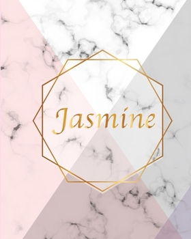 Jasmine: Gift Luxury Marble Glossy Pink Purple Faux Gold Print Notebook Journal (Marble Notebooks)